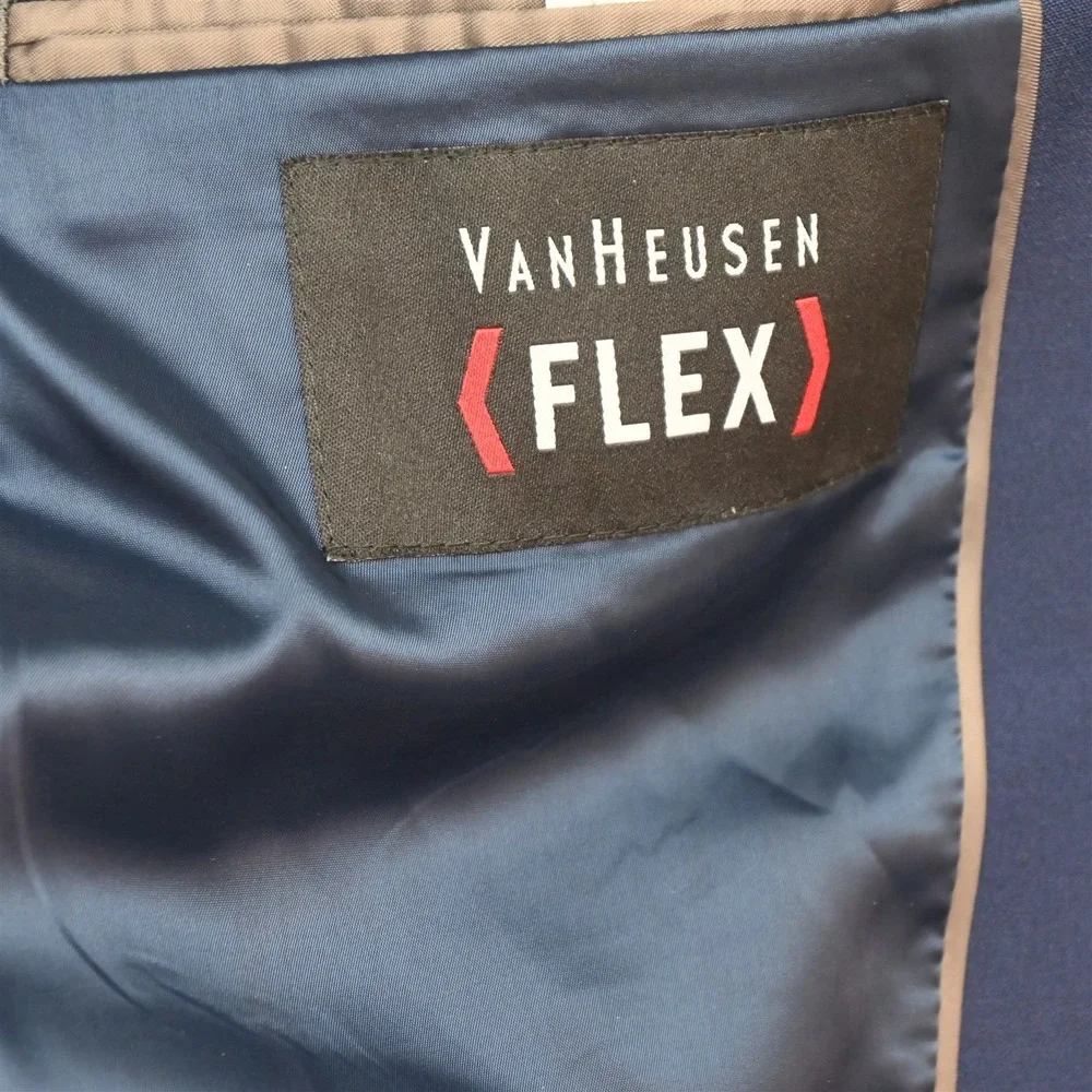 NEW Van Heusen 40L 32x32 Blue Flex Mens Jacket Pants Suit